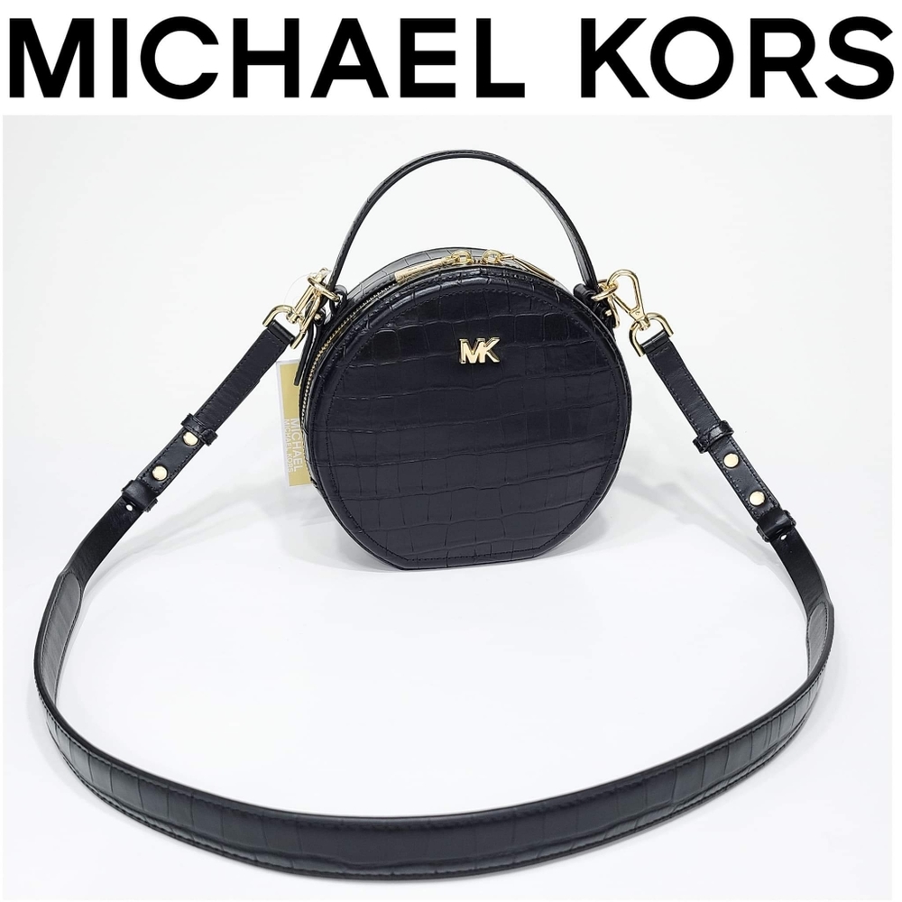 Michael Kors Delaney Canteen Messenger Croc Bag
